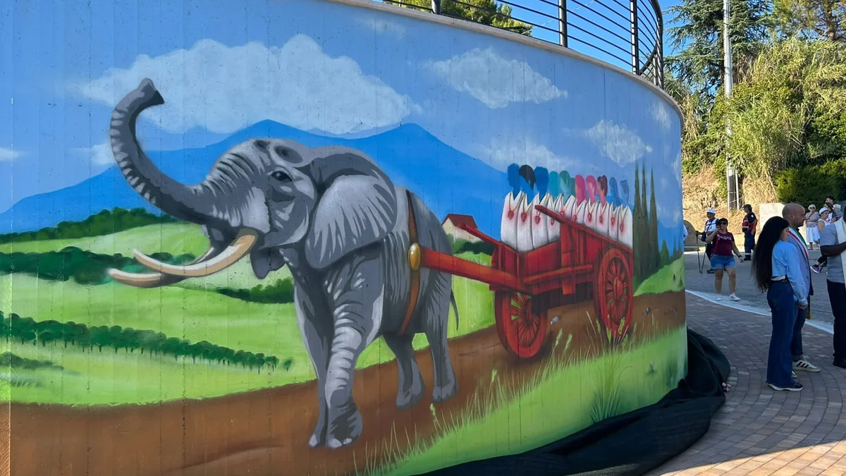 Colli del Tronto - Inaugurato il murale AVIS: la donazione del sangue raccontata con i simboli del paese