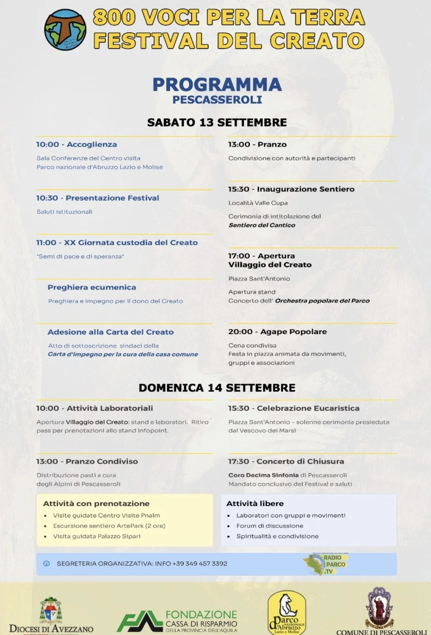 800 VOCI PER LA TERRA Festival del Creato – Laudato si'.