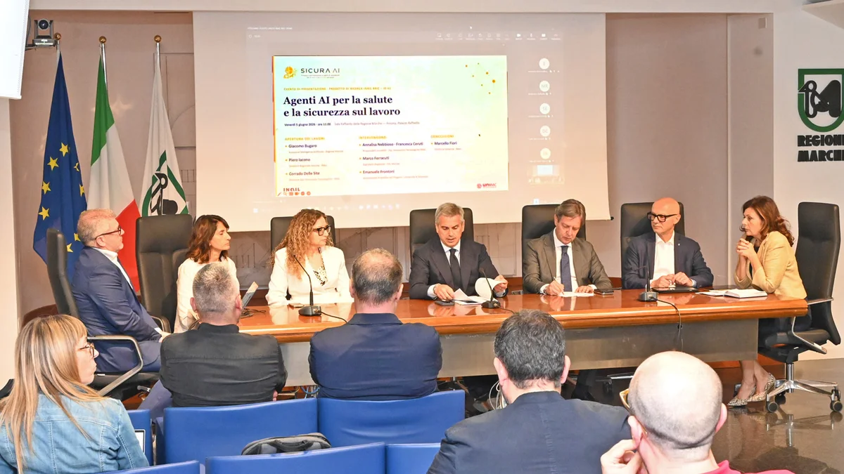 INTELLIGENZA ARTIFICIALE E SICUREZZA SUL LAVORO: AD ANCONA LA PRESENTAZIONE DEL PROGETTO “SICURA AI” DELL'UNIVERSITÀ DI MACERATA VINCITORE DEL BANDO BRIC DI INAIL