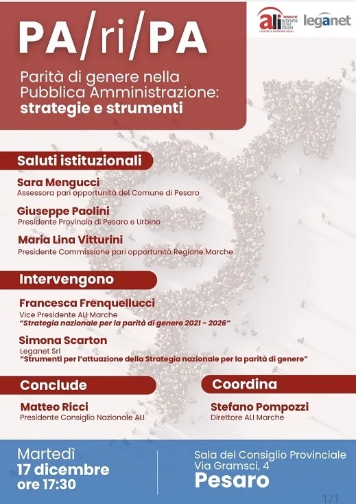 A Pesaro seminario su parità di genere nella Pubblica Amministrazione: strategie e strumenti