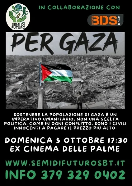 INCONTRO PER PROMUOVERE LA PACE A GAZA ORGANIZZATO DALL’ “ASSOCIAZIONE SEMI DI FUTURO ODV”
