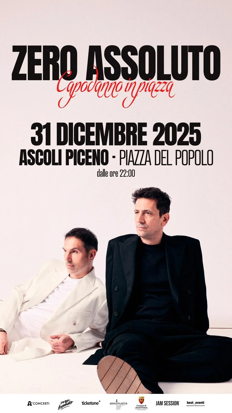 Gli Zero Assoluto ospiti del Capodanno in piazza