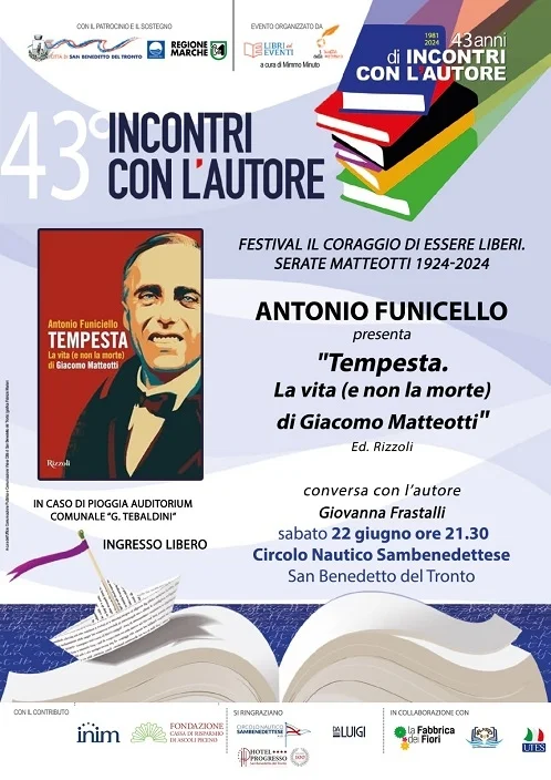 Antonio Funiciello presenta il libro” Tempesta. La vita ( e non la morte) di Giacomo Matteotti”