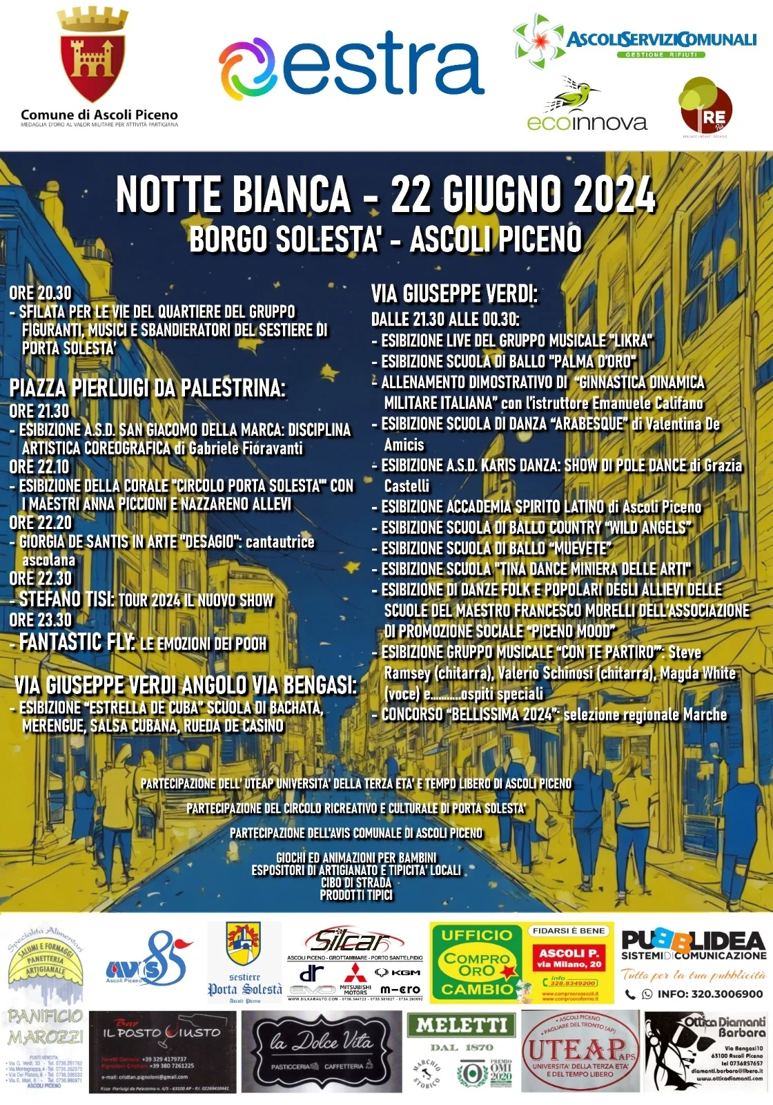 Sabato 22 giugno torna la "Notte Bianca" di Borgo Solestà