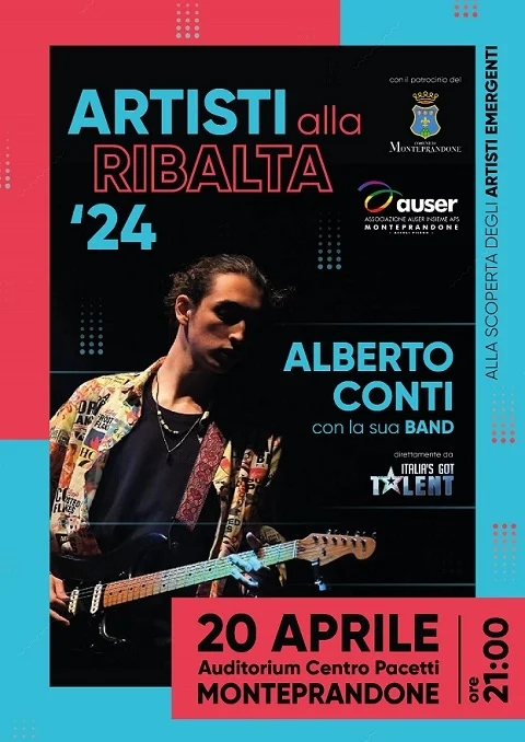 Alberto Conti in concerto al teatro del Centro Pacetti di Monteprandone sabato 20 aprile