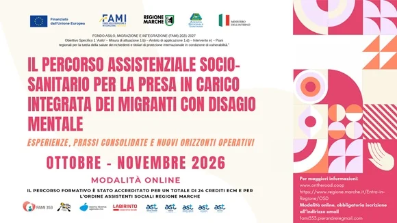 Salute mentale e migrazioni: al via il percorso formativo FAMI 353 su presa in carico integrata