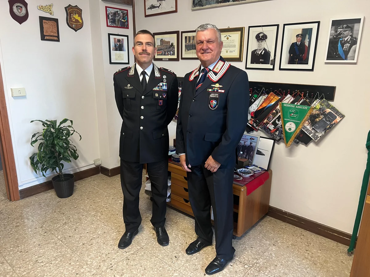 Compagnia di Giulianova, il comandante Morandi incontra il presidente dell'associazione nazionale Carabinieri di Roseto
