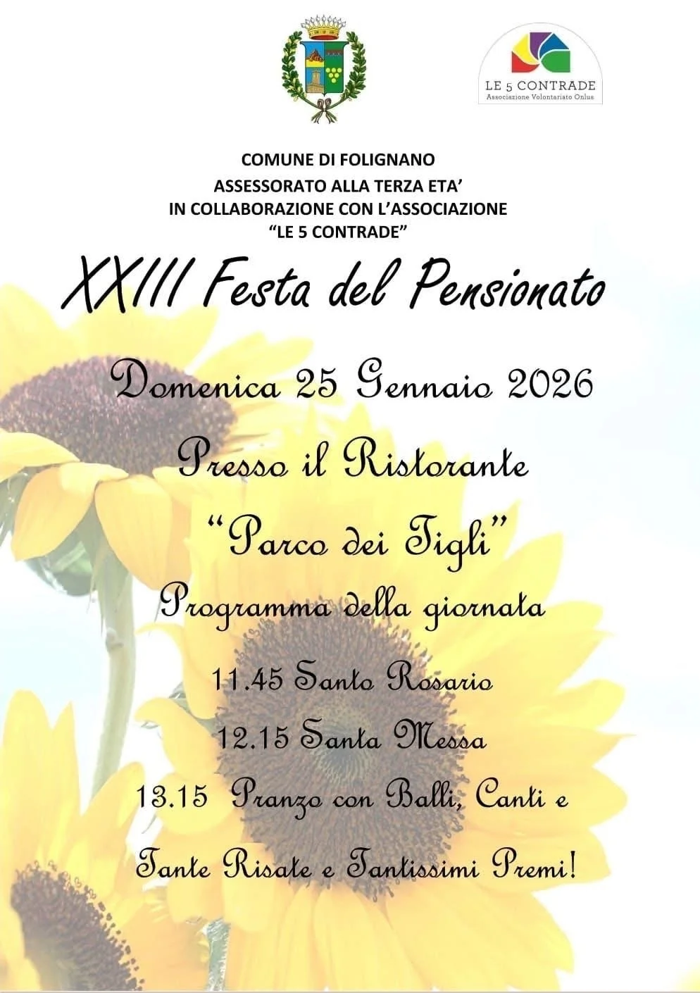 Torna a Folignano la storica “Festa del Pensionato”