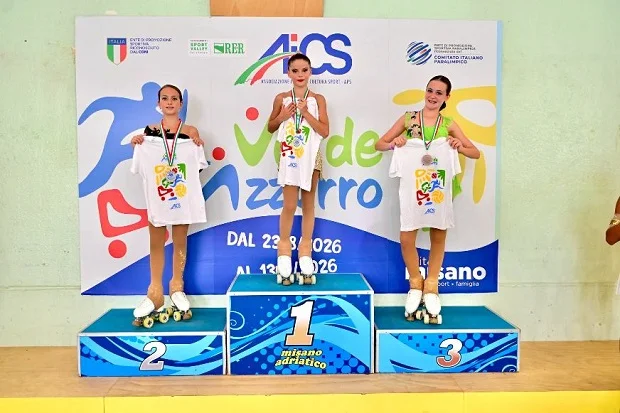 Pattinaggio Artistico: 4 titoli nazionali per la Diavoli Verde Rosa ai Campionati Nazionali Aics di Misano