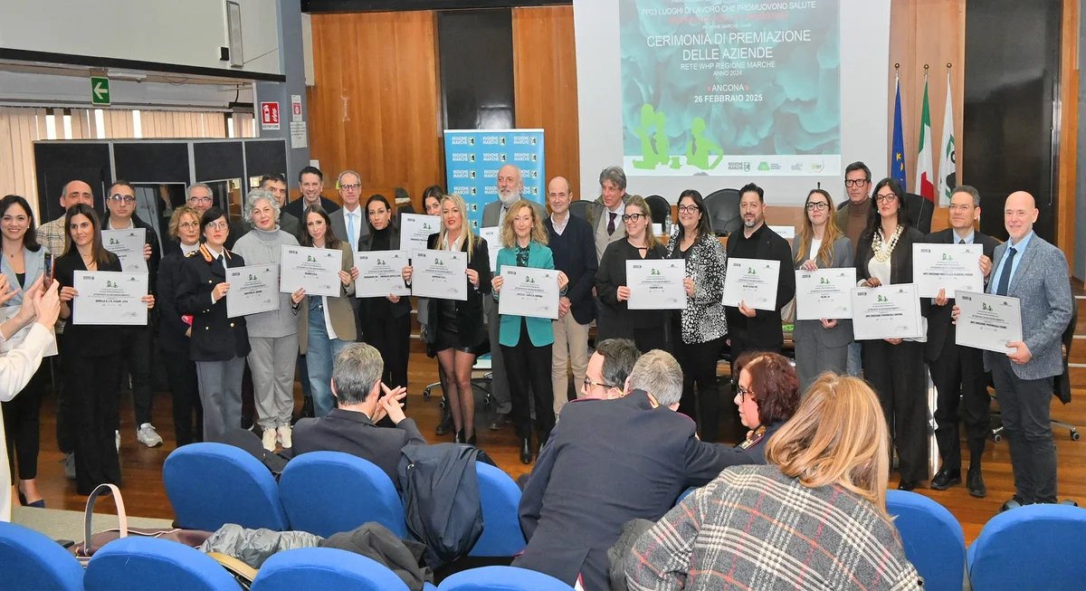 ‘LUOGHI DI LAVORO CHE PROMUOVONO SALUTE’: PREMIATE LE AZIENDE