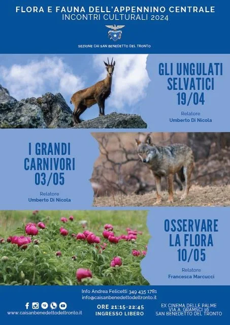 INCONTRI CULTURALI 2024: "FLORA E FAUNA DELL'APPENNINO CENTRALE"
