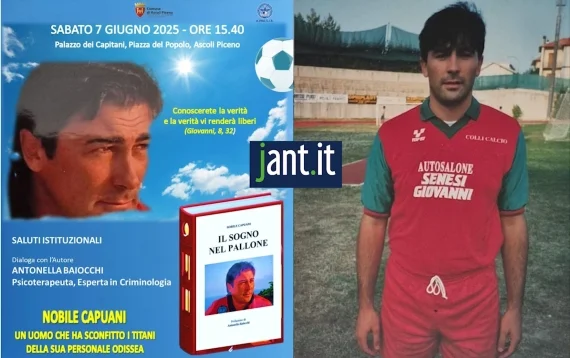 Presentato il libro in uscita di Nobile Capuani, " IL SOGNO NEL PALLONE "