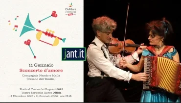 A chiusura del Colibrì Festival, l’11 gennaio arriva “Sconcerto d’amore”