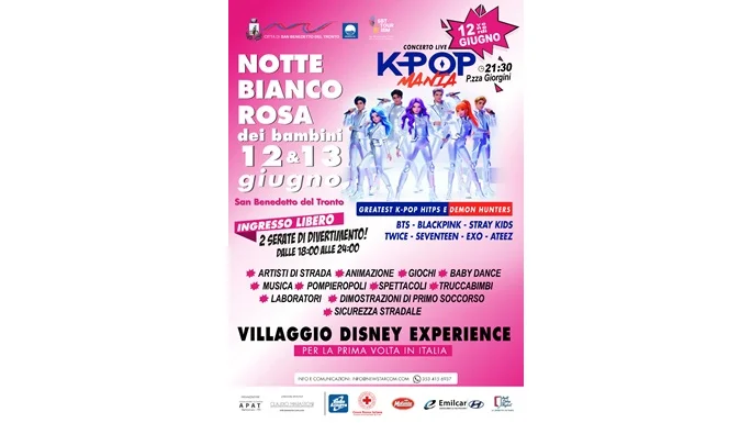 K-POP MANIA INAUGURA LA NOTTE BIANCO ROSA DEI BAMBINI