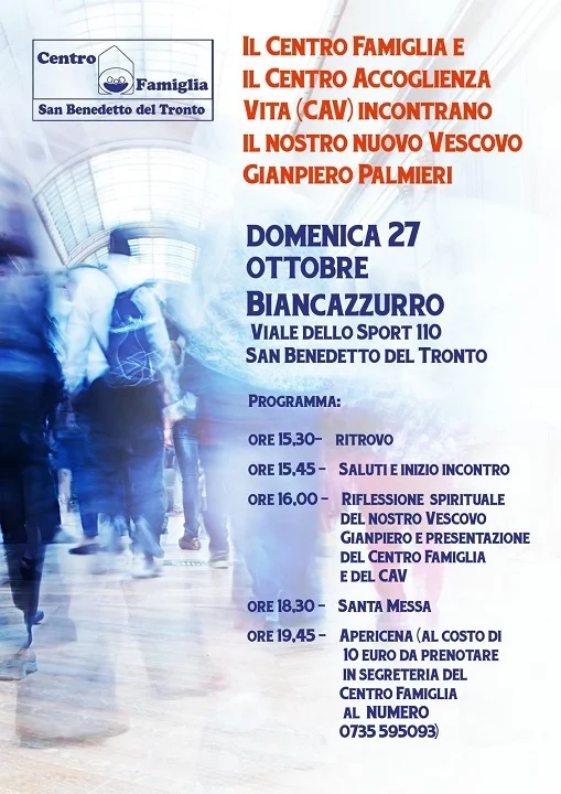 Il Centro Famiglia e il Centro Accoglienza Vita incontrano il Vescovo Gianpiero Palmieri