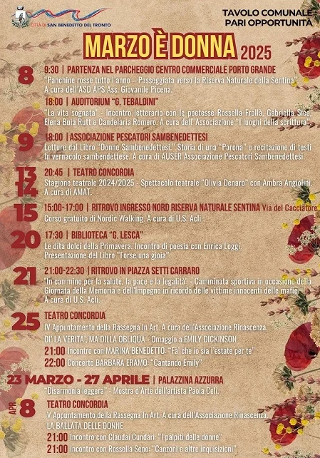 “Marzo è donna”, ecco il calendario degli eventi