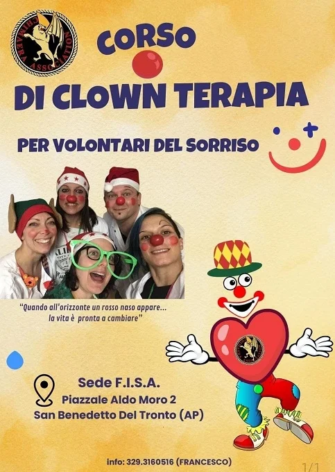 A San Benedetto corso di clown terapia per volontari del sorriso
