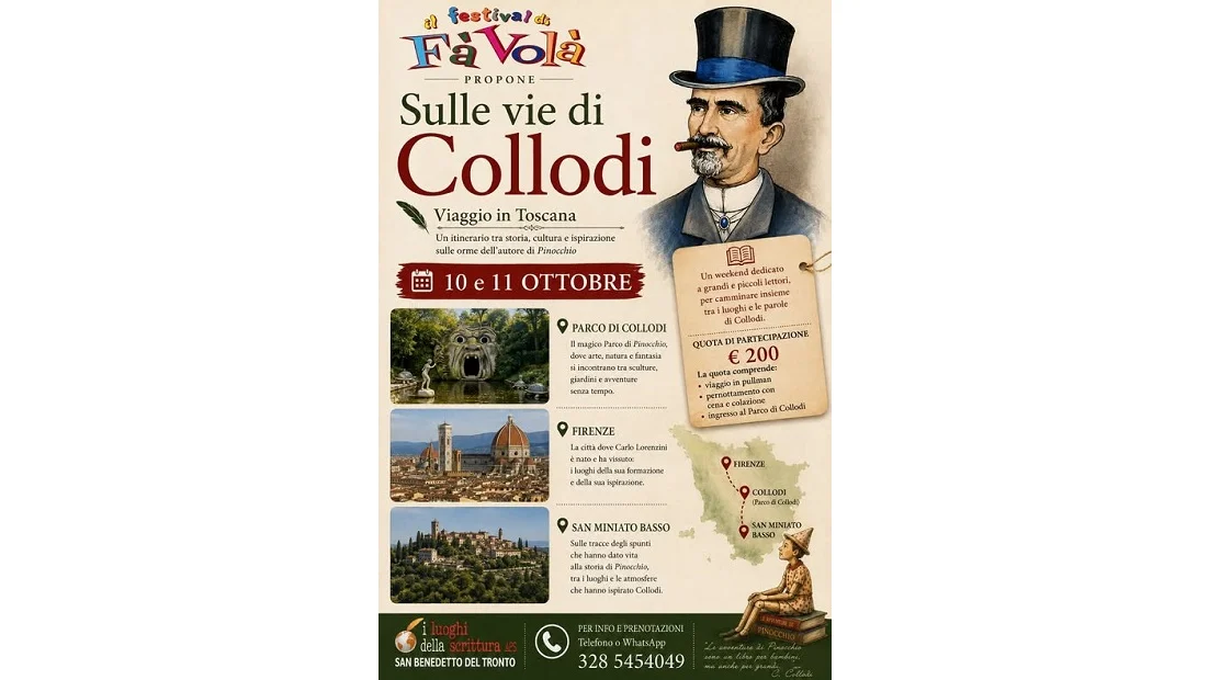 Il Festival di Fàvolà propone "Sulle vie di Collodi" con un viaggio in Toscana