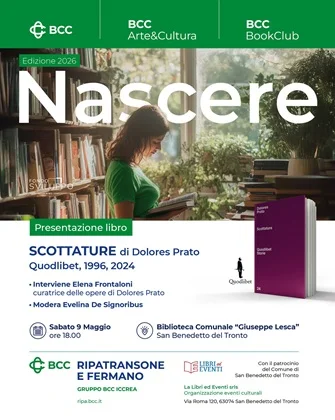 BCC Book Club 2026: la Banca di Ripatransone e del Fermano presenta il libro  “Scottature” di Dolores Prato  