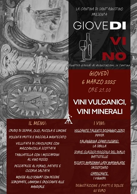 La Cantina di Sant'Agustino presenta Giovedì di Vino