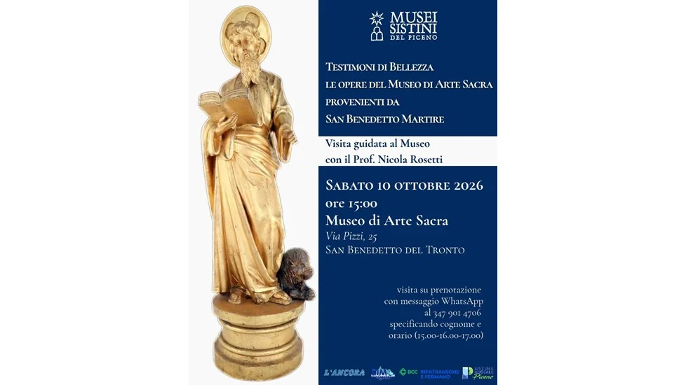  Sabato 10 ottobre nell’ambito della Festa del Santo Patrono l'evento "Testimoni di Bellezza" a cura del Prof. Nicola Rosetti 