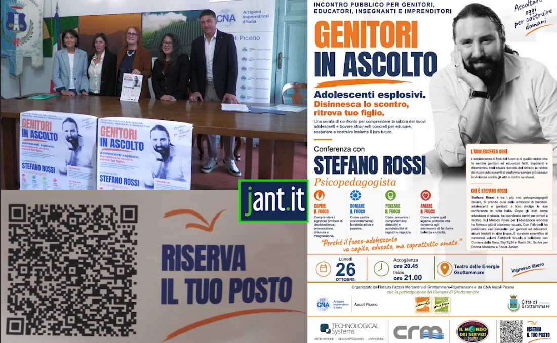  GENITORI IN ASCOLTO il 26 ottobre 2026, ore 21:00, al teatro delle Energie di Grottammare