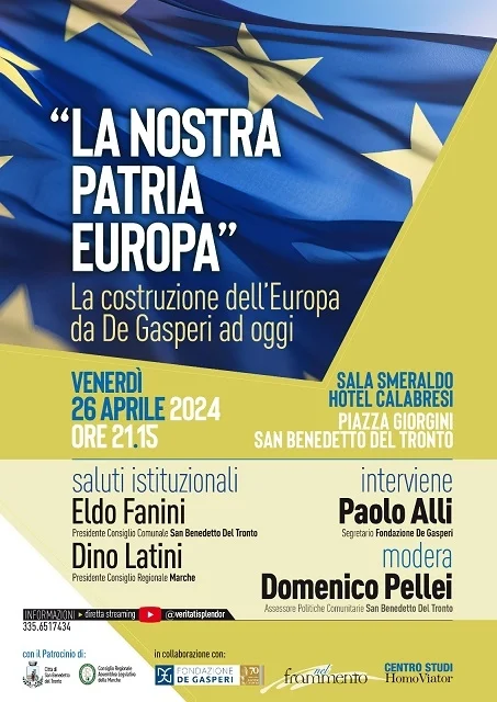 A San Benedetto incontro sul tema "La nostra patria Europa"