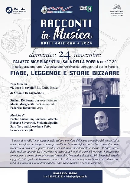 Arpa, violoncello e voce per le fiabe di Antonio De Signoribus