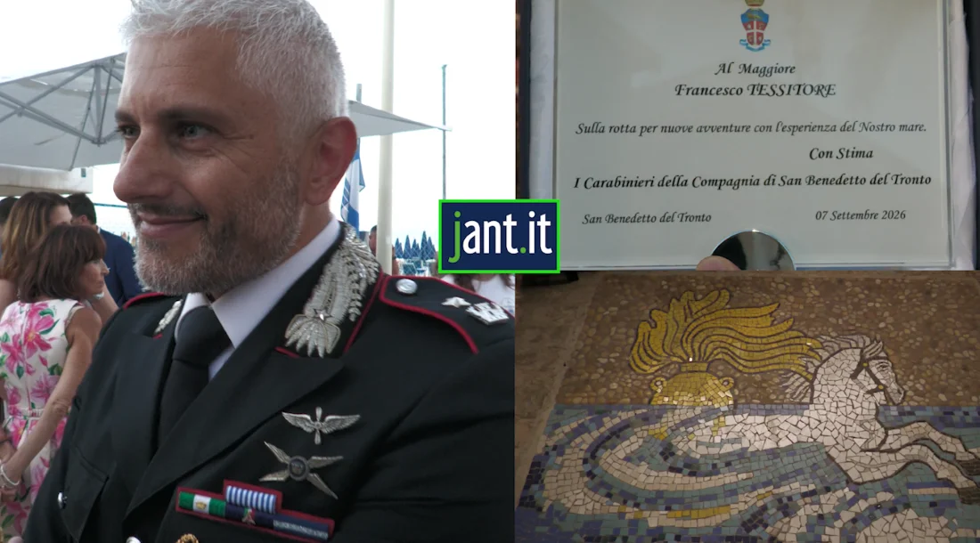 Il Maggiore dei Carabinieri Francesco Tessitore saluta San Benedetto del Tronto