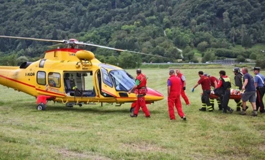 Cade con il paracadute a Fermo, un 44enne trasferito in eliambulanza ad Ancona