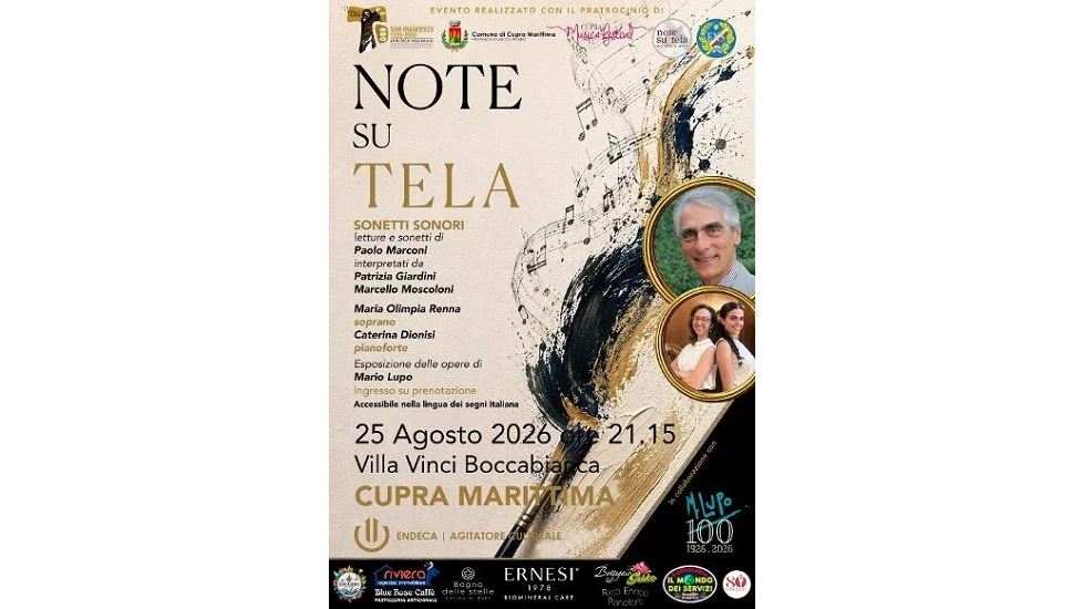 NOTE SU TELA ARRIVA A CUPRA MARITTIMA: POESIA, MUSICA E PITTURA NELLA CORNICE DI VILLA BOCCABIANCA