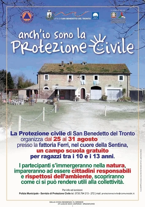 Riparte il campo scuola della Protezione Civile