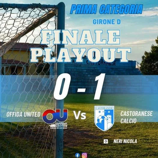 La vittoria della Castoranese sancisce la permanenza in Prima Categoria