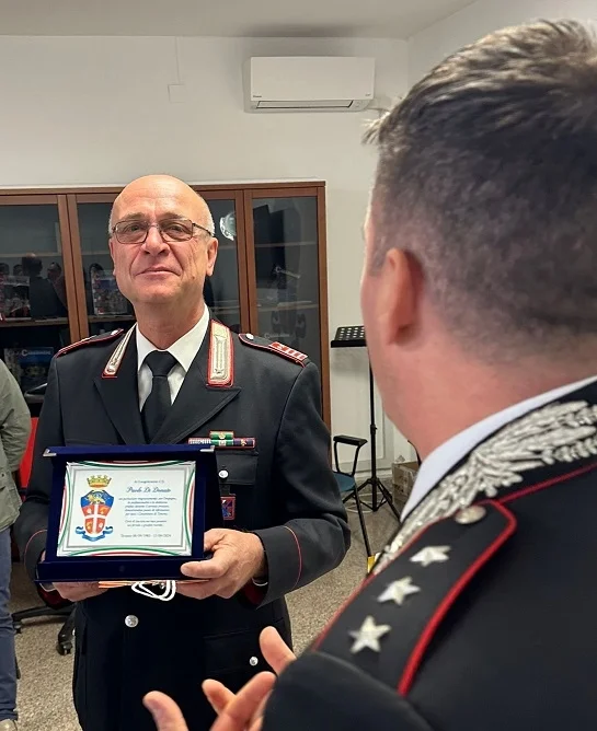 Il Luogotenente Paolo Di Donato va in congedo dall’Arma dopo 41 anni di servizio