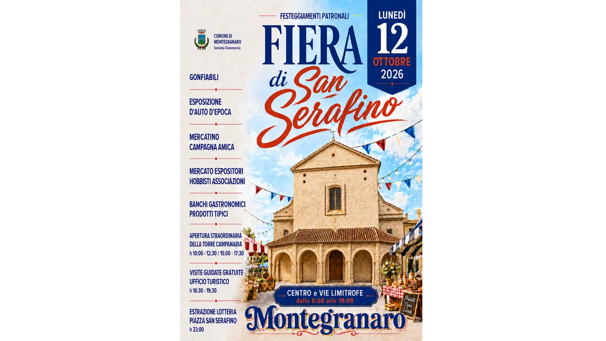 Torna la fiera di San Serafino, per una giornata tra tradizione, sapori e riscoperta della città