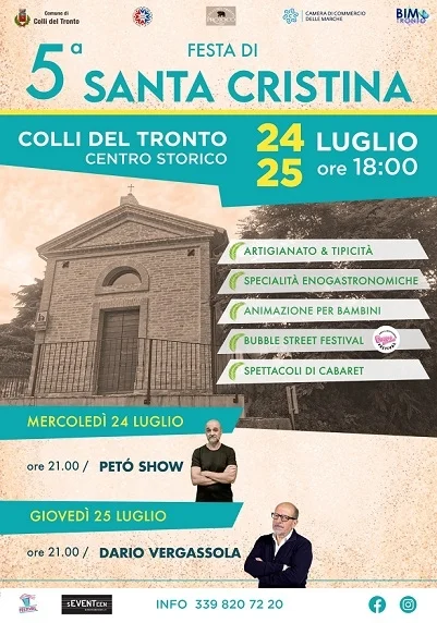 Tutto pronto per la 5° edizione della Festa di Santa Cristina di Colli del Tronto