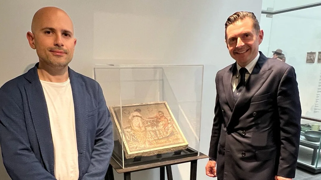 "Mosaico con scena erotica", i sindaci Fioravanti e Terrani dal Direttore del Parco Archeologico di Pompei, Gabriel Zuchtriegel