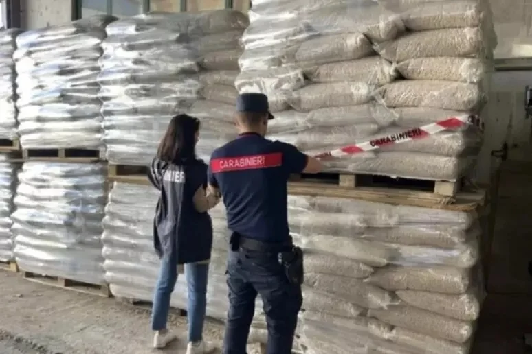 Sequestrate 22 tonnellate di pellet illegale nel Pesarese