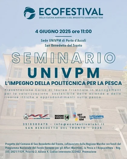 “L’impegno della Politecnica per la pesca”, presentazione del corso di laurea triennale a San Benedetto