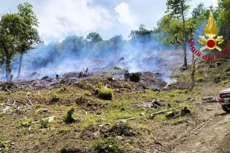 Incendio a Montegallo, a fuoco un'area di circa tremila metri quadrati