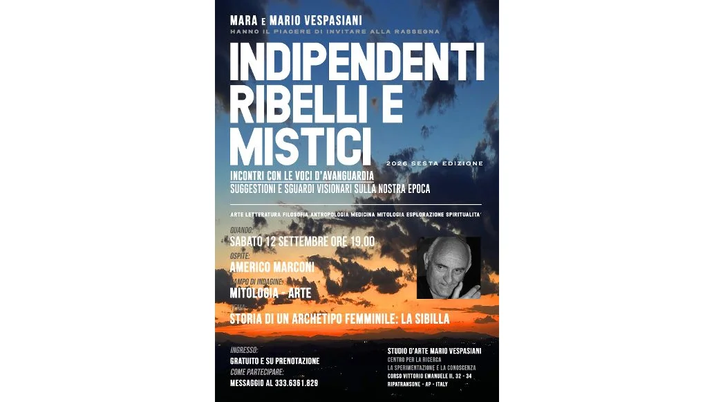 Il valore multidisciplinare della rassegna “Indipendenti Ribelli e Mistici”: per l’area mitologia Americo Marconi racconta la Sibilla