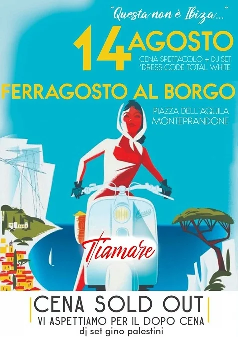 Il 14 agosto a Monteprandone cena spettacolo "Questa non è Ibiza..."