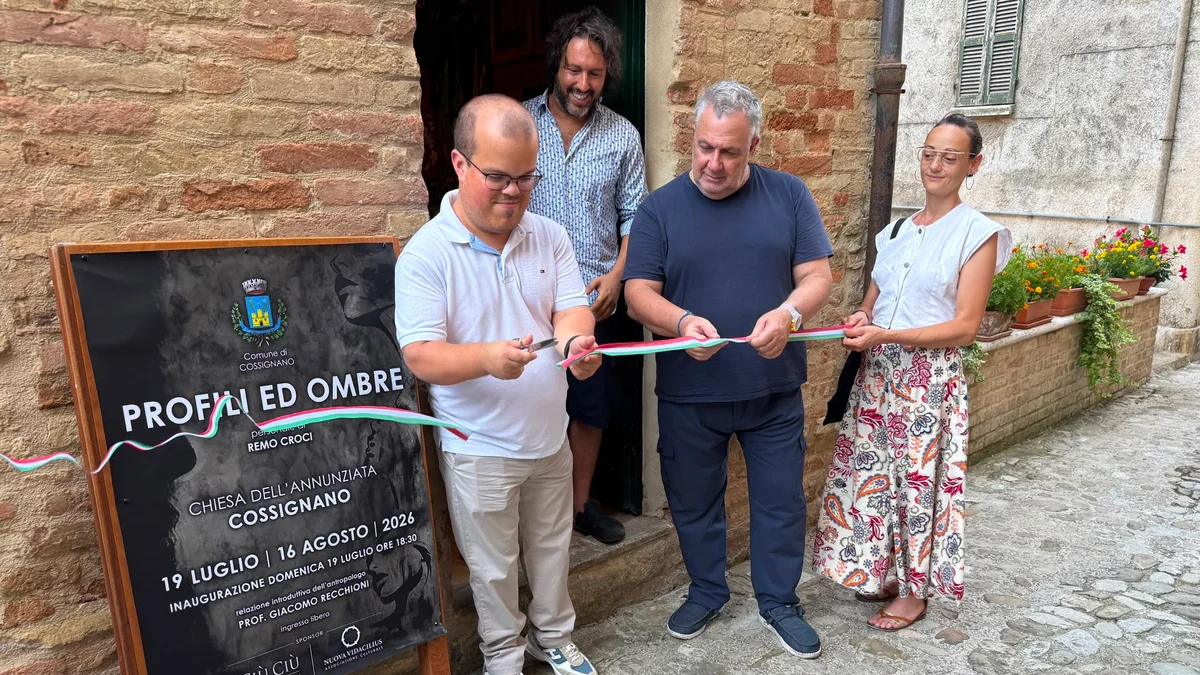 Inaugurata ieri a Cossignano la Mostra Profili ed Ombre a curata di Remo Croci