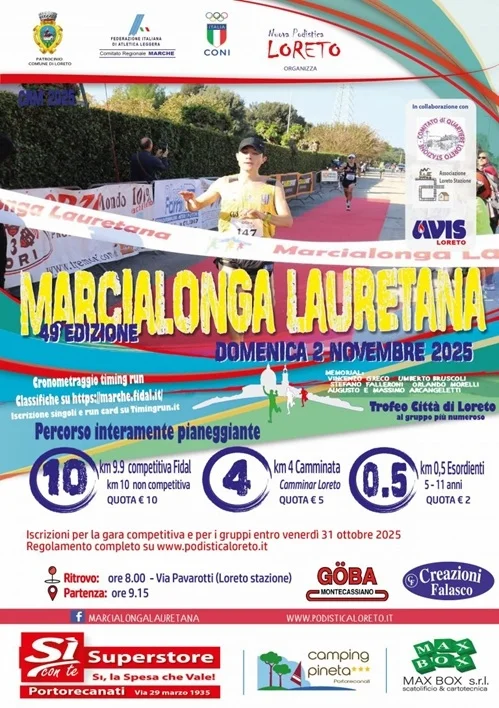 Podismo, la Marcialonga Lauretana si avvicina: appuntamento domenica 2 novembre con la competitiva e non, la passeggiata e la minipodistica