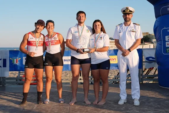 Coastal Rowing, argento tricolore per il sambenedettese Lorenzo Albini nel Doppio Mix Under 23