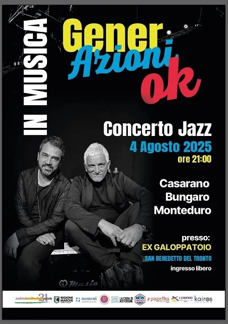 Serata jazz all'ex-Galoppatoio per il progetto "Generazione OK" dell'ATS 21