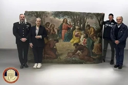 I carabinieri ritrovano in una chiesa dipinto del XIX secolo rubato nel 2007