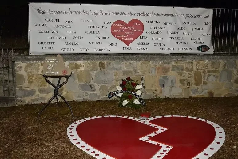 Ad Arquata la campana scandisce i nomi delle vittime del sisma 2016