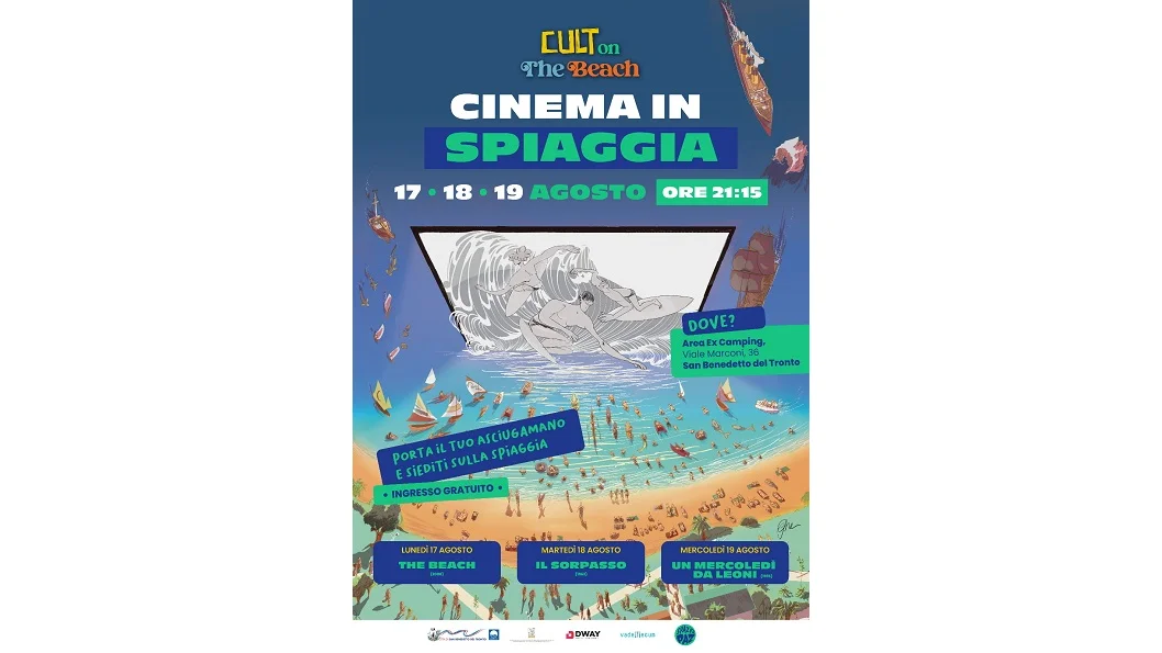 Spazio PAZ presenta “Cult on the Beach”: tre serate di cinema sotto le stelle sulla spiaggia di San Benedetto