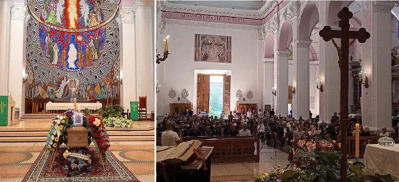 Tanta folla nella Cattedrale di Santa Maria della Marina per l’ultimo saluto a Gigi Bollettini